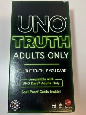 Uno Truth Adults Only Card Came